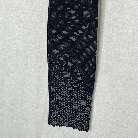 Lululemon Tight Stuff Reflective Leggings Size 4 Simply Lace Slate Black Running - Picture 6 of 11